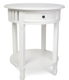 1 Drawer Round Side Table
