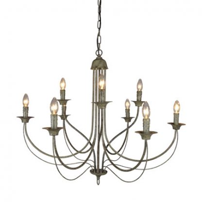 9 Arm Taupe Chandelier (Due 21/11/24)
