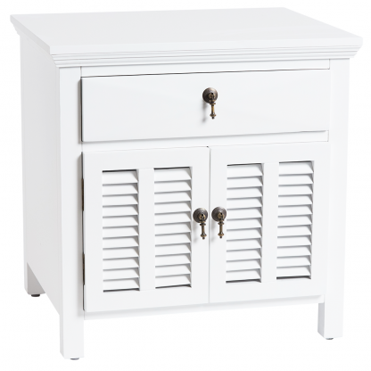 Louvre Bedside White