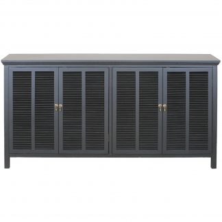 Louvre 4 Door Buffet Black