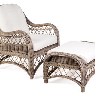 Olympia Chair with Footstool Kubu Grey