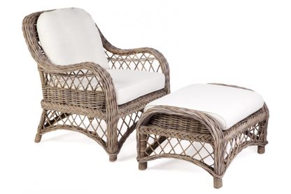 Olympia Chair with Footstool Kubu Grey