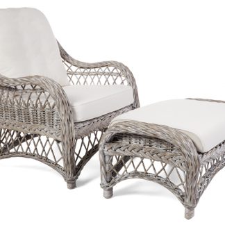 Olympia Chair with Footstool Grey Wash