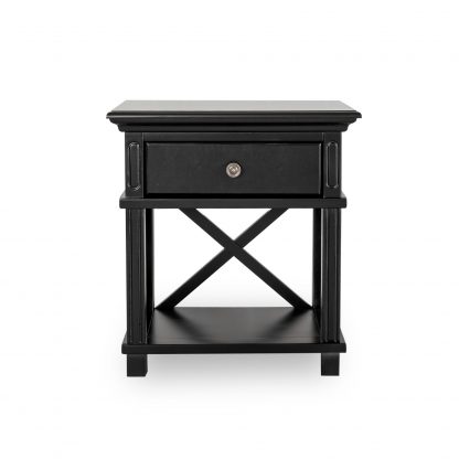Sorrento Bedside Table Black