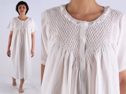Jessie Nightgown White/Pink - Image 2