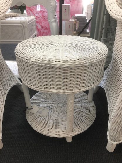 cane side table