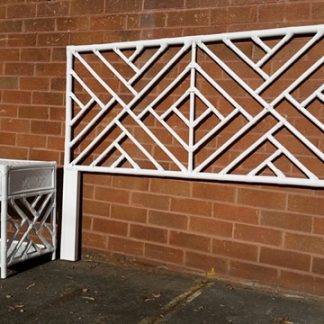 Rattan Bedhead White