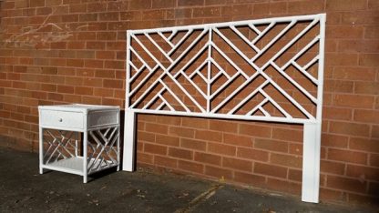 Rattan Bedhead White