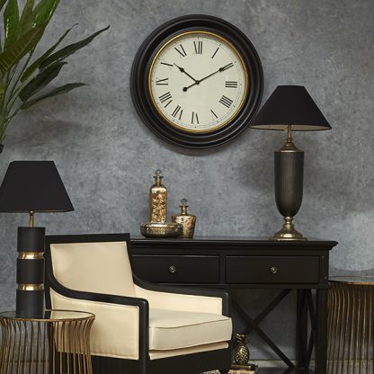 Sorrento 3 Drawer Black Console Table - Image 3