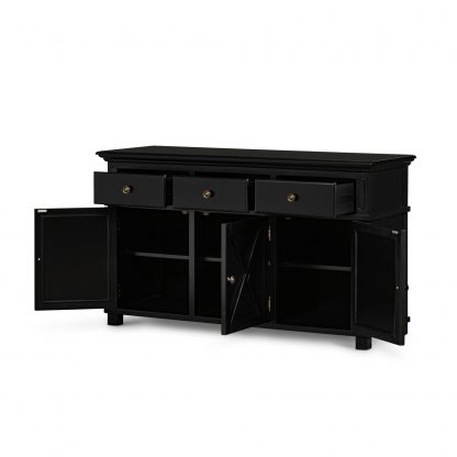 Sorrento 3 Drawer Buffet Black - Image 2