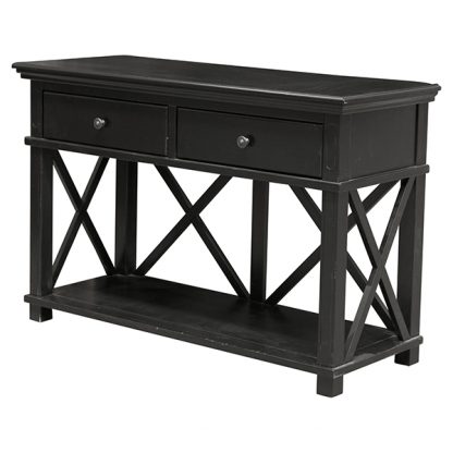 Sorrento 2 Drawer Console Table Black - Image 2