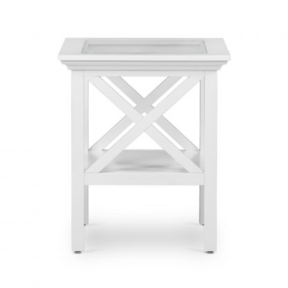 Sorrento Glass Top Side Table