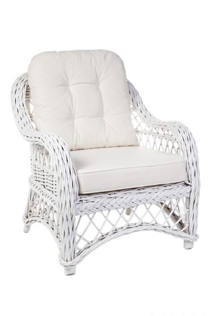 Olympia Chair & Footstool White