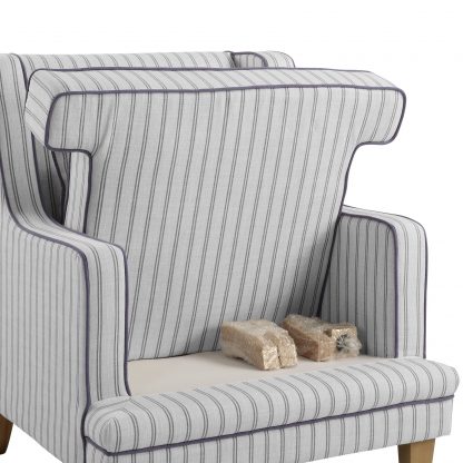 Bondi Armchair Blue Pin Stripe (Due 06/09/24) - Image 4