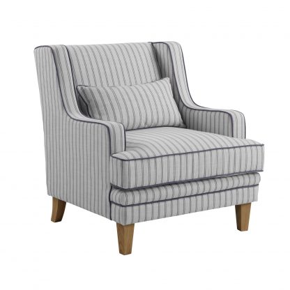 Bondi Armchair Blue Pin Stripe (Due 06/09/24) - Image 2