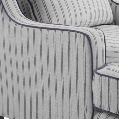 Bondi Armchair Blue Pin Stripe (Due 06/09/24) - Image 3