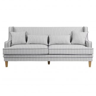 Bondi 3 Seat Sofa Blue and White Pin Stripe