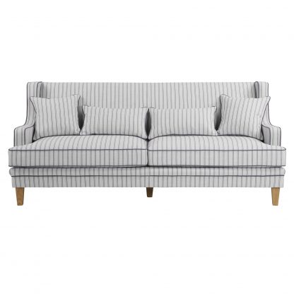 Bondi 3 Seat Sofa Blue and White Pin Stripe