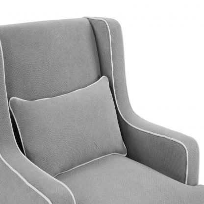 Bondi Armchair Grey/White Piping - Image 2