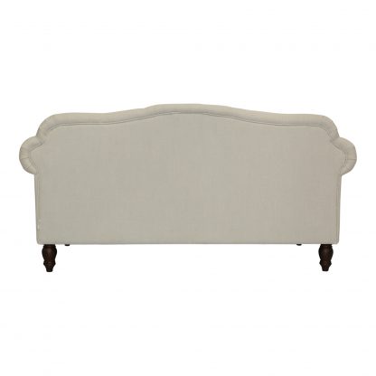 Vaucluse Buttoned 3 Seat Sofa Beige - Image 3
