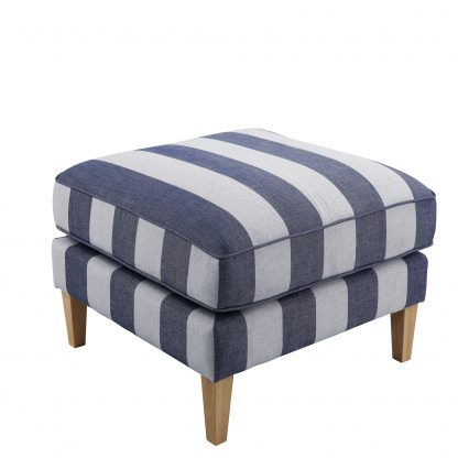 Bondi Ottoman Denim & Cream Stripe - Image 2