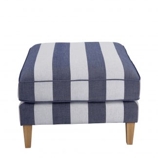 Bondi Ottoman Denim & Cream Stripe