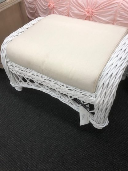 Olympia Chair & Footstool White - Image 2