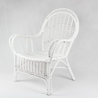 Olivia Armchair White Rattan