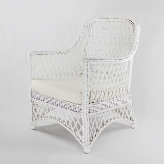 Stella Armchair White Rattan