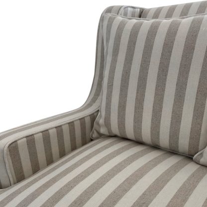 Bondi 3 Seat Sofa Natural Stripe and White Piping (Due 06/09/24) - Image 2