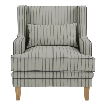 Bondi Armchair Blue Pin Stripe (Due 06/09/24)