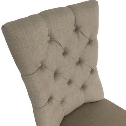 Diana Beige Linen Dining Chair - Image 3