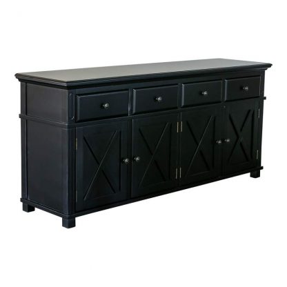 Sorrento 4 Drawer Black Buffet
