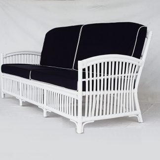 Rattan Lounge White