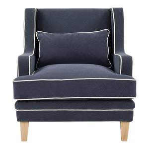Bondi Armchair Navy W/White Piping