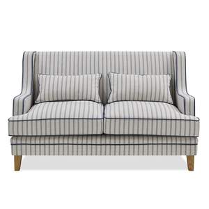 Bondi 2 Seat Sofa Blue and White Pin Stripe
