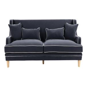 Bondi 2 Seat Sofa Navy and White Piping (Due 06/09/24)