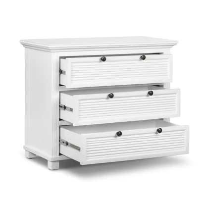 West Beach Chest 3 Drawers White - Image 2