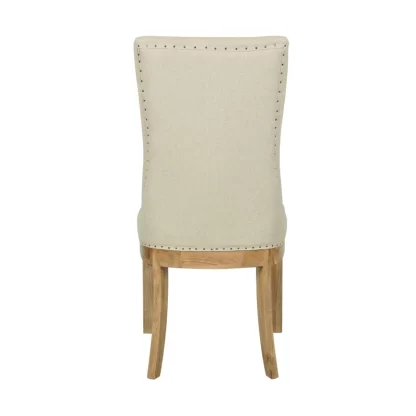 Oakwood Linen Dining Chair Natural - Image 3